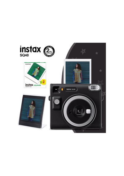 Instax SQ40 Fotoğraf Makinesi + 20li Kare Film + Pleksi Çerçeve