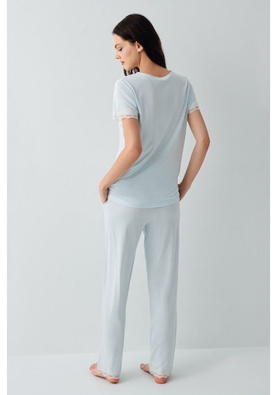 Pierre Cardin Kadın Mavi Pijama Takımı Pc9217-s-v2 Mavi