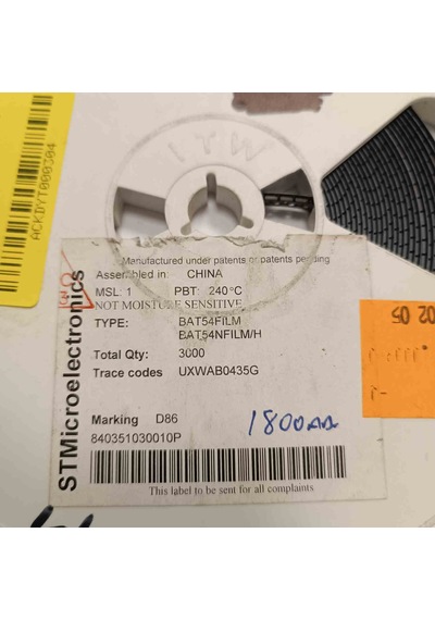 Bat54fılm Sot23 St Schoyky Diyot 125 Adet