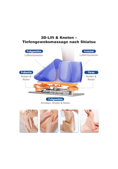 Knqze Isı Ve Uzaktan Kumandalı Shiatsu Ayak Masajı, Geliştirilmiş Kaldırma Kemeri Tasarımı, 3d Derin Yoğurma Masajı, Plantar Fasiit Ve Ayak Ağrısından Kurtulma, 48 Bedene Kadar, Kadın Erkeklere Hediyeler