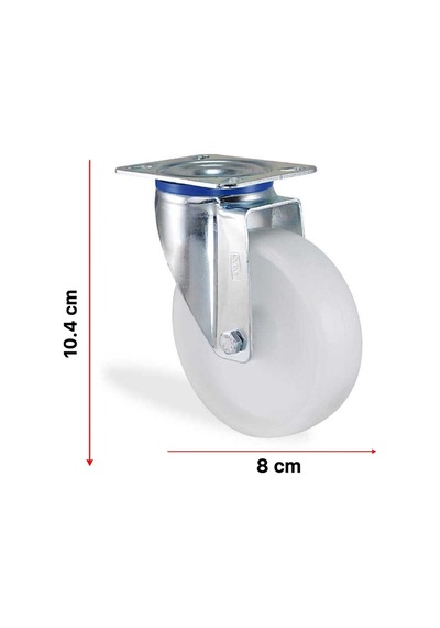 080f Dönerli Tablalı Frenli Kemik Tekerlek 80 Mm 110 Kg Diğer