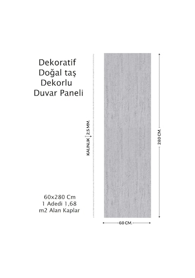 60x280 Duvar Paneli Doğal Taş Desen ,salon,duvar,traverten 640-1