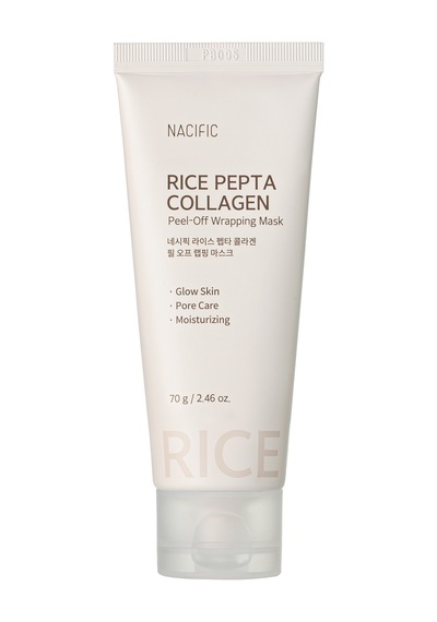NACIFIC Rice Pepta Collagen Peel-Off Wrapping Mask , Peptit + Kolajen + Pirinç Özü , Sıkılaştırıcı & Nemlendirici Jel Maske