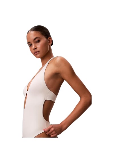 Calvin Klein Kadın Beyaz Derin V Yaka Mayo Lv00q61126-15837