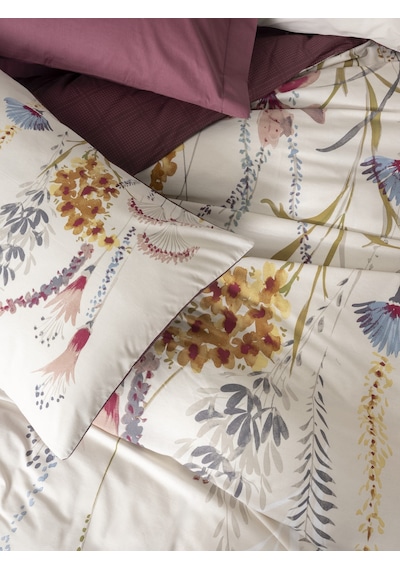 Cotton Box Çift Kişilik Nevresim Takımı Flos Bordo