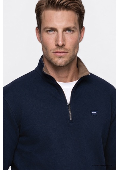 Wrangler Pamuklu Selanik Regular Fit Normal Kesim Fermuarlı Erkek Sweatshirt W2620081410 Lacivert Wrangler Pamuklu Selanik Regular Fit Normal Kesim Fermuarlı Erkek Sweatshirt W2620081410 Lacivert
