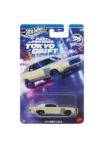 Hot Wheels Silver Series 1970 Monte Carlo - Fast & Furious: Tokyo Drift Krem 1/64 Diecast Model Arab Çok Renkli