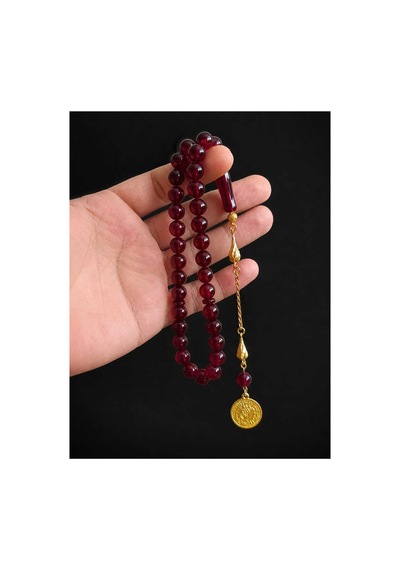 Erkek Hediyelik Sıkma Kehribar Tesbih Özel Tasarım Püskül Usta İşçilik Bordo - 893657139 Bordo - 893657139 Bordo