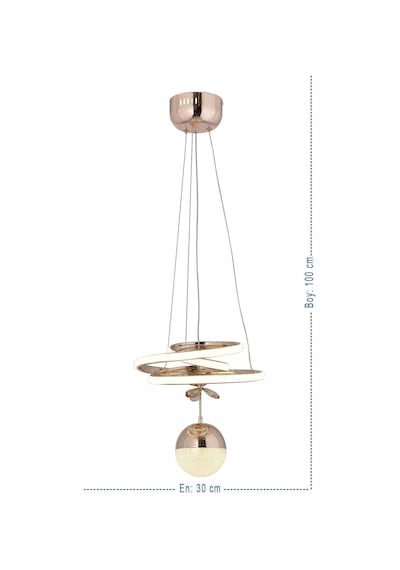 Kasırga 3 Renk Gold Sarı Beyaz Ve Gün Işığı Luxury Led Avize Kristal Taşlı Concept Çok Renkli