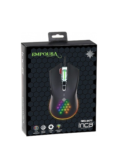 Inca Empousa IMG-047T Kablolu RGB Macro Keys Optik Oyuncu Mouse