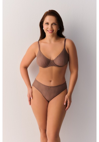 Suwen Stripe Basics Slip Külot Sw4029100 Vizon
