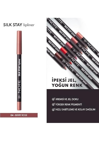 Silk Lipliner Suya Dayanıklı İpeksi Dudak Kalemi - 04 Rose 0