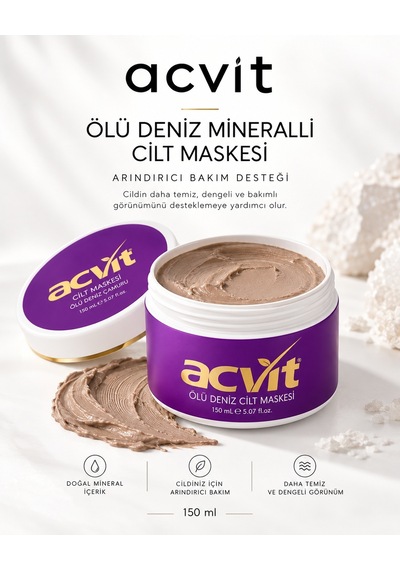 Acvit Gözenek Temizleyici Arındırıcı ve Cilt Yenileyici Ölü Deniz Cilt Maskesi 150 ML
