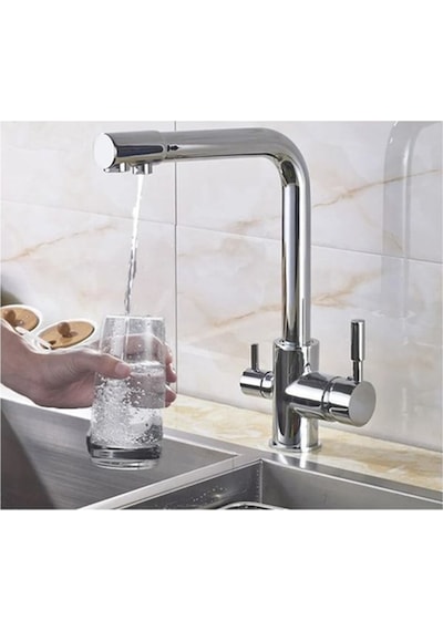 Aqua Bella 3 Yollu Arıtma Bataryası Şebeke Ve Arıtma Çıkışlı Su Arıtma Cihazı Musluğu