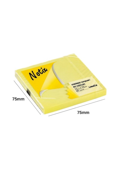 Notix Yapışkanlı Not Kağıdı Neon Sarı 75 Mm X 75 Mm 80 Yaprak