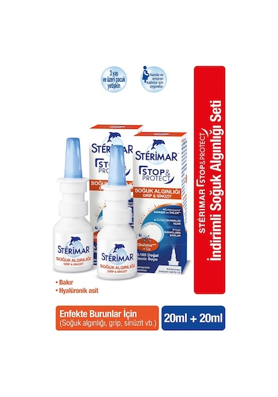 Sterimar Stop&Protect Soğuk Algınlığı Burun Spreyi 20Ml X 2