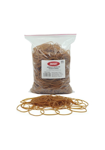 Ekoset 70Mm Kauçuk Paket Ambalaj Para Lastiği 1000 Adet