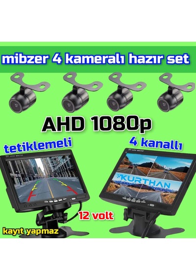 Tarımsal Araçlara 7'' Ekran 4 Ad 1080p Ahd Kamera -kayıtsız -12 V