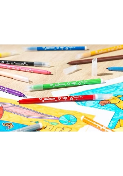 Bıc Kids Kid Couleur Keçeli Boya Kalemi, 12'li Kutu 124-Pembe