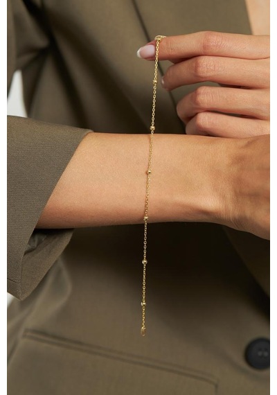 Gold Dorika Minimal Gümüş Bileklik