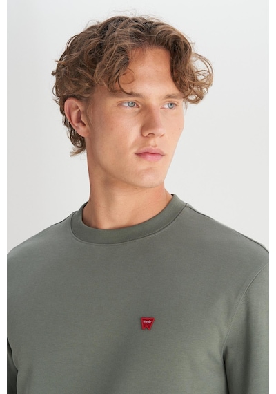 Wrangler Erkek Patch Logo Sweatshirt Khaki Çok Renkli