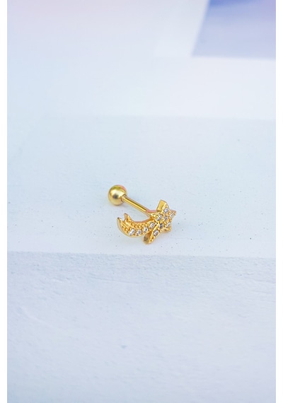 Ithal Aries Gümüş Piercing Küpe-6996 Gümüş