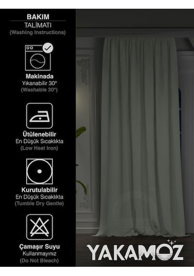 Yüksek Kalite Taş Rengi Karartma Blackout Fon Perde Ekstrafor Büzgülü Tek Kanat Dark Touch Serisi Taş Rengi Taş