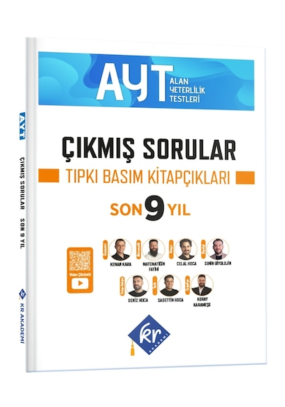 AYT Çıkmış Sorular Son 9 Yıl Tıpkı Basım Kitapçıkları KR Akademi Yayınları