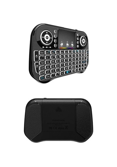 Zk-08 Rgb Işıklı Mini Kablosuz Klavye Touchpad Bluetooth Ve 2.4g Smart Tv Kumandası