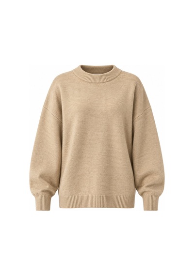 Laluvia Camel Bisiklet Yaka Yumoş Kazak - 2y0938