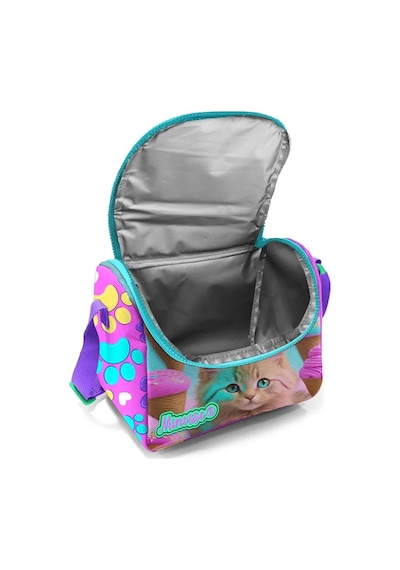 Minosso Kedi Desenli Kız Çocuk Thermo Beslenme Çantası 3001 Karışık