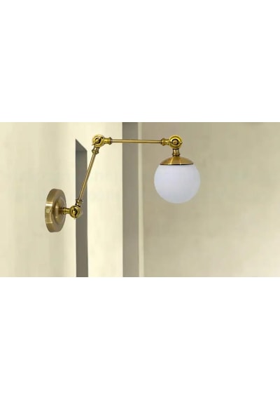 Mylights Akrobat Opal Camlı Okuma Lambası Duvar Aplik Eskitme