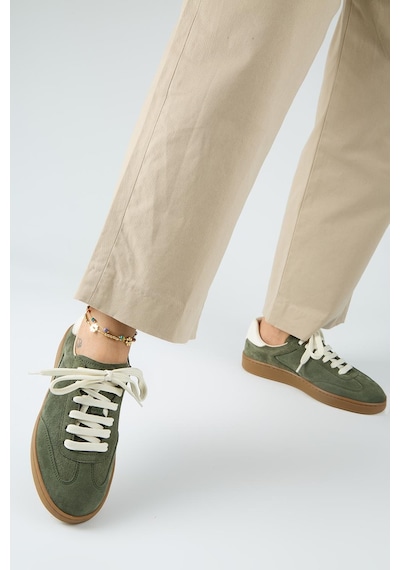 Manijero Krahe Barbella 2 Kadın Hakiki Deri Üç Ayrı Alternatif Bağcıklı Haki-ekru Sneakers Manijero Krahe Barbella 2 Kadın Hakiki Deri Üç Ayrı Alternatif Bağcıklı Haki-ekru Sneakers
