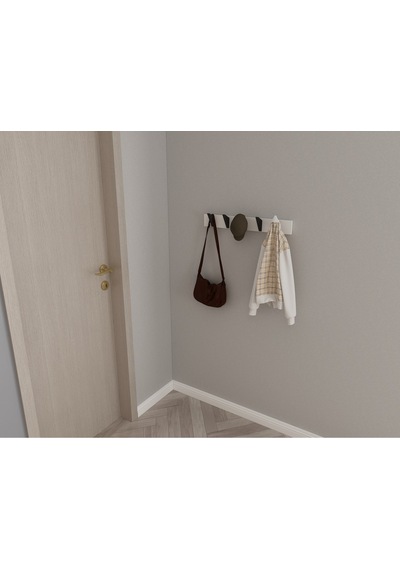 Hepsi3boyutlu Modern Duvar & Kapı Kanca Askılık - 5 Adet Siyah Kanca Askılık - Model No : 5 Siyah