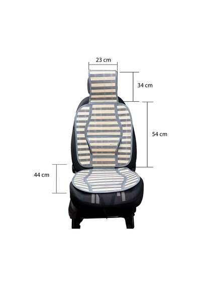 Oto Hasır Bambu Minder Ön Gri İkili Takım Bel Destekli Terletmez Wf-1021-1-gr 2 Adet