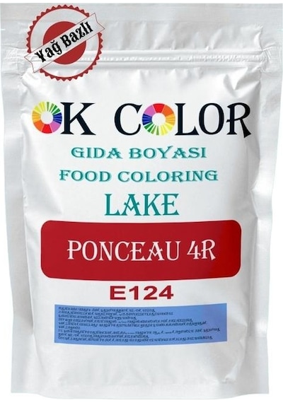 Lake Ponceau 4r E124 Kırmızı Yağ Bazlı Toz Gıda Boyası 500 Gr