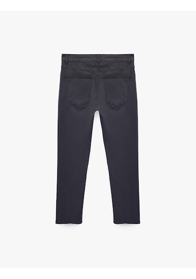 Koton Pamuklu Normal Bel Cepli Tapered Fit Jean Pantolon - Joe Jean Antrasit 7wam40162nd