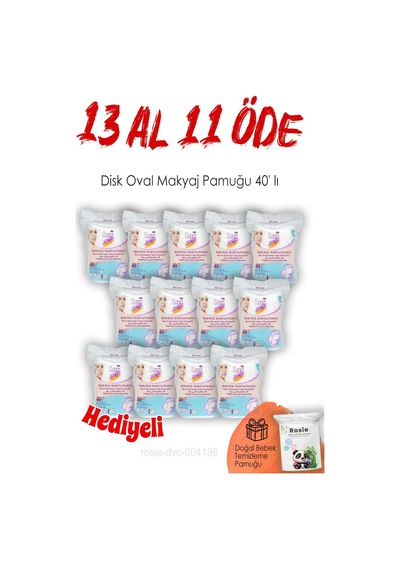 Lux 13 Al 11 Öde Disk Oval Makyaj Pamuğu 40' Lı Ve Rosıe