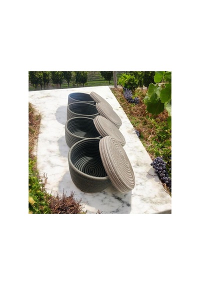 Jüt,hasır,4 Lü Kapaklı Sepet, Özel Tasarım, Çok Amaçlı Düzenleyici Organizer,sepet 25x23x21x18 Antrasit Gri Antrasit Gri Jüt,hasır,4 Lü Kapaklı Sepet, Özel Tasarım, Çok Amaçlı Düzenleyici Organizer,sepet 25x23x21x18 Antrasit Gri Antrasit Gri