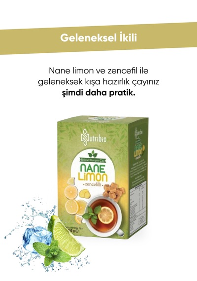 Nutribio Zencefilli Nane Limon Çayı Bitkisel Karışım Çay 150g