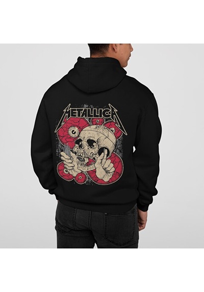 Sevbano Metallica Baskılı Unisex Oversize Müzik Grubu Rock Metal Hoodie Siyah Sevbano Metallica Baskılı Unisex Oversize Müzik Grubu Rock Metal Hoodie Siyah