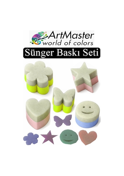 Sünger Eva Baskı Seti 5 Li 1 Paket Sünger Baskı Eva Şekilli Sünger Boya Damga Okul Öncesi Kreş Anasınıfı Etkinlik