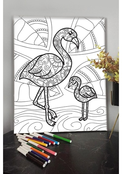 Pelikan 40x30cm Çocuklar Için Özel Boyanabilir Tablo Mandala Tablo Kalem Hediyesi Yoktur.