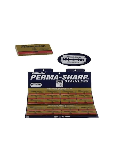 Permasharp Çift Taraflı Yaprak Jilet Tıraş Bıçağı 20 x 5 Paket