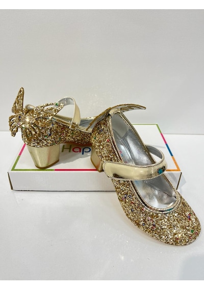 Butikhappykids Kız Çocuk Abiye Ayakkabı Gold Kelebekli Pırıltılı Parti -doğum Günü Topuklu Kız Çocuk Ayakkabı Gold Altın Butikhappykids Kız Çocuk Abiye Ayakkabı Gold Kelebekli Pırıltılı Parti -doğum Günü Topuklu Kız Çocuk Ayakkabı Gold Altın