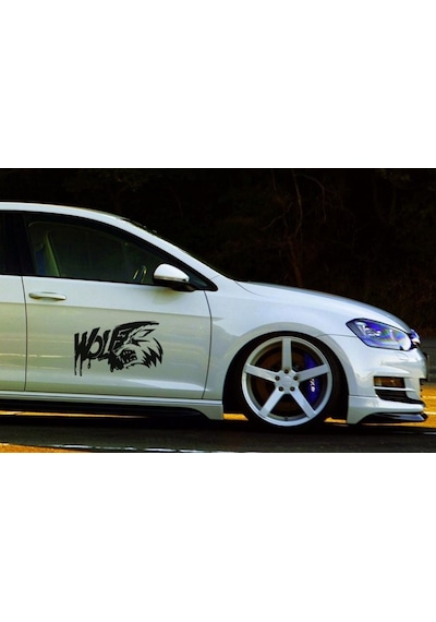 Wolf Yan Kapı Kurt Sticker Araba Stickerı Yapıştırma