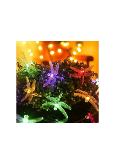 7m 30 Led Yusufçuk Kuşu 8 Fonksiyonlu Solar Panelli-rgb - Güneş Enerjili Aydınlatma