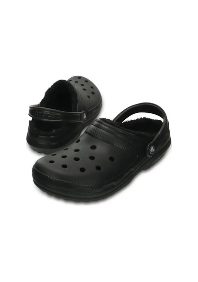 Crocs Classic Lined Clog Unisex Terlik 203591-060 Black/black