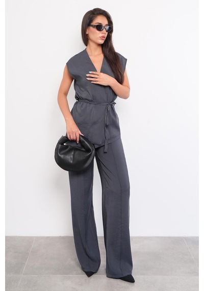 Seeh Füme Basic Yelek Pantolon Takım Sh241 Standart