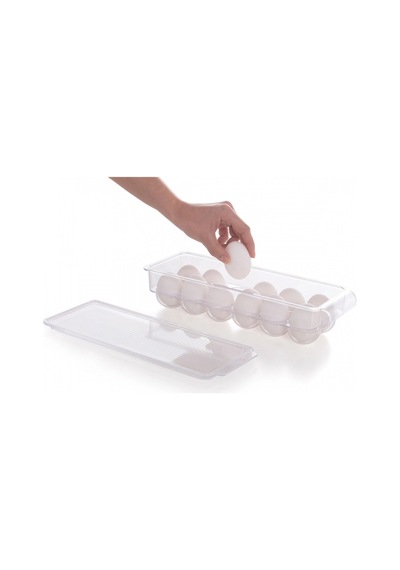 Ansan Ans E65-16 Şeffaf Yumurta Saklama Kabı 12'li 33 X 11,7 X 7,4 Cm Şeffaf